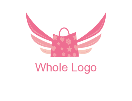 shopping bag with wings logo