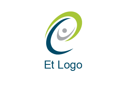 letter E with swirl