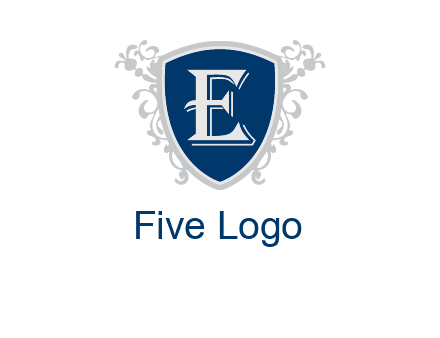 letter E in shield