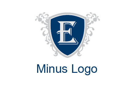 letter E in shield