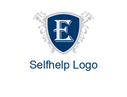 letter E in shield