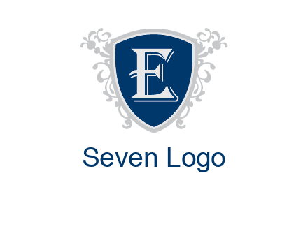 letter E in shield