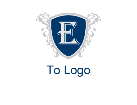 letter E in shield