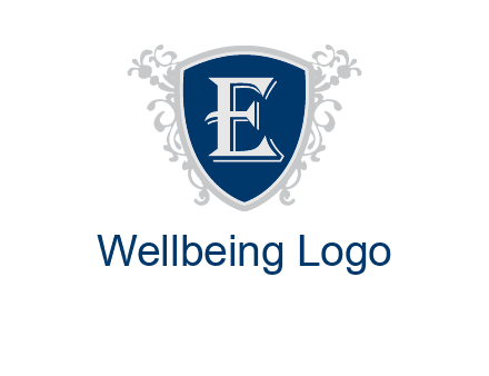 letter E in shield