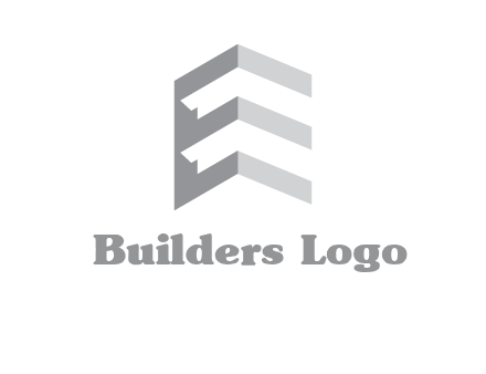 letter E in building