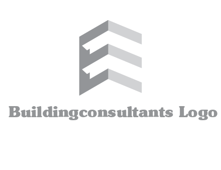 letter E in building