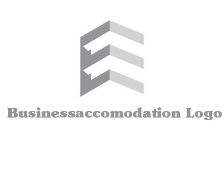letter E in building