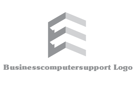 letter E in building