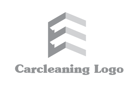 letter E in building