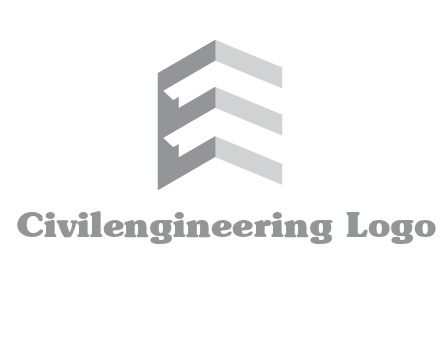 letter E in building