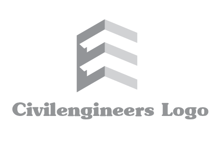 letter E in building
