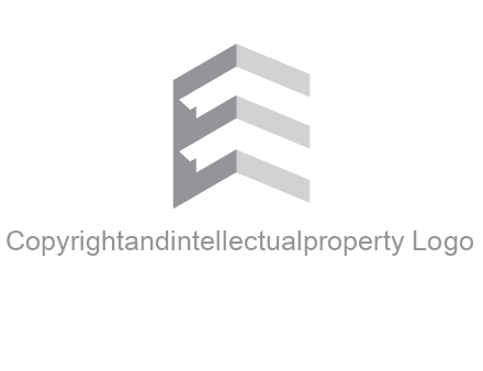 letter E in building