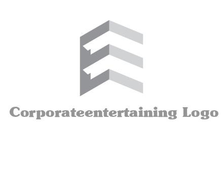 letter E in building