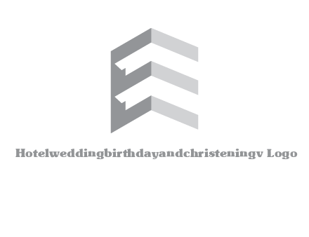 letter E in building