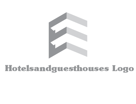letter E in building