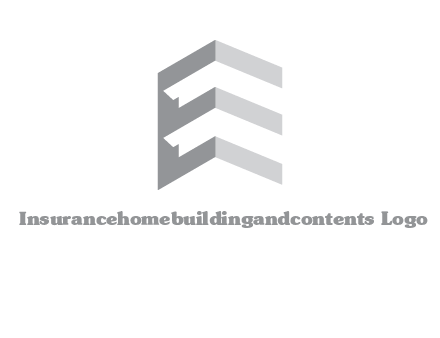 letter E in building