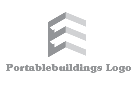 letter E in building