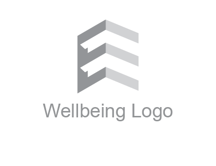 letter E in building