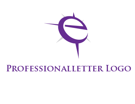 letter E in a compass logo