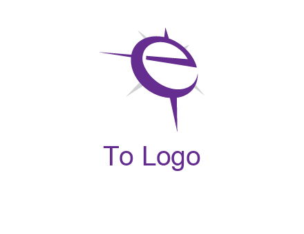 letter E in a compass logo