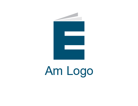 letter E in book