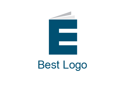 letter E in book