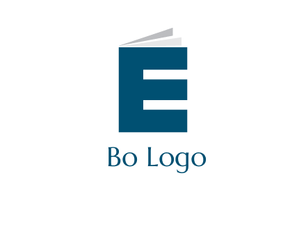 letter E in book