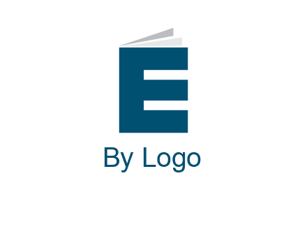 letter E in book