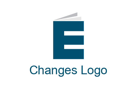 letter E in book