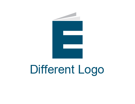 letter E in book