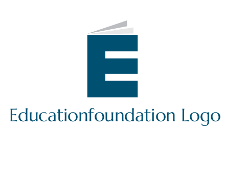 letter E in book