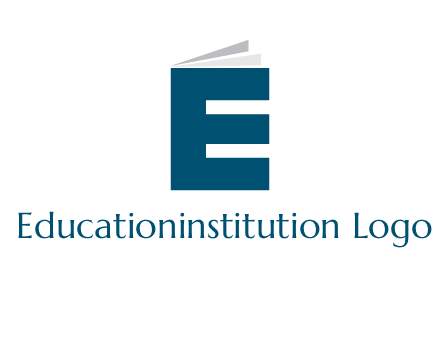 letter E in book