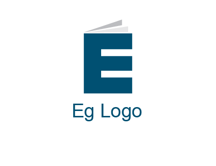 letter E in book