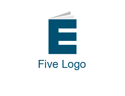 letter E in book