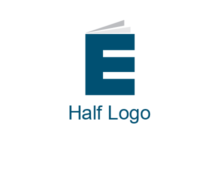 letter E in book