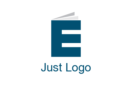 letter E in book