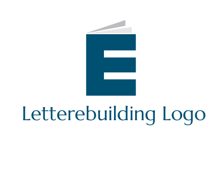 letter E in book
