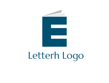 letter E in book