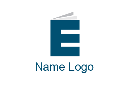 letter E in book