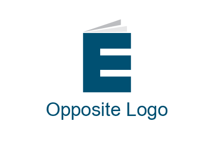 letter E in book