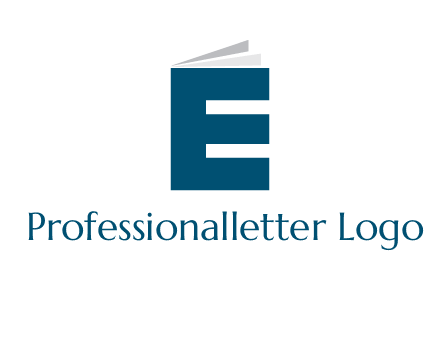letter E in book