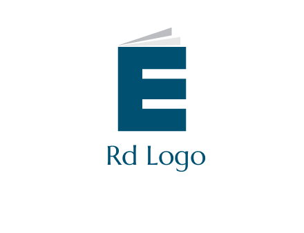 letter E in book