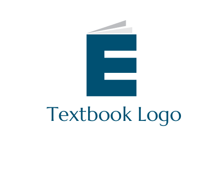 letter E in book