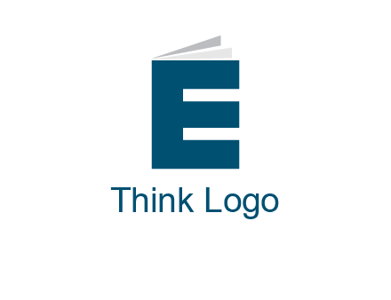 letter E in book
