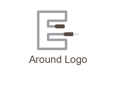 letter E with two plugs