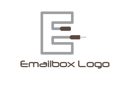 letter E with two plugs