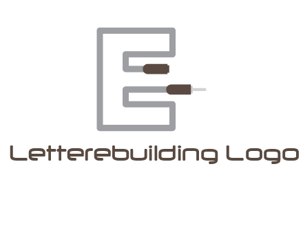 letter E with two plugs