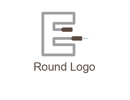 letter E with two plugs