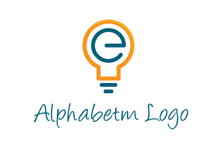 letter E in bulb