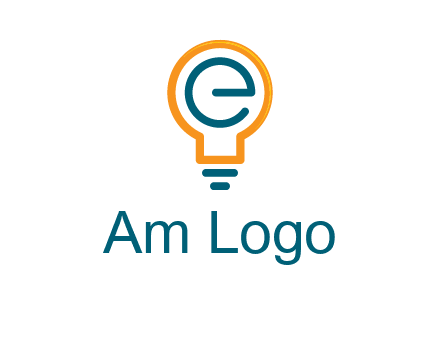 letter E in bulb